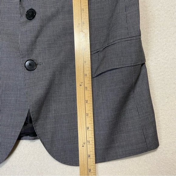 HUGO HUGO BOSS Puppytooth Wool Suit Jacket Blazer Gray Size 36S - Picture 14 of 15